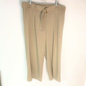 Ann Taylor Factory Belted Khaki Pants Womens Size 16
